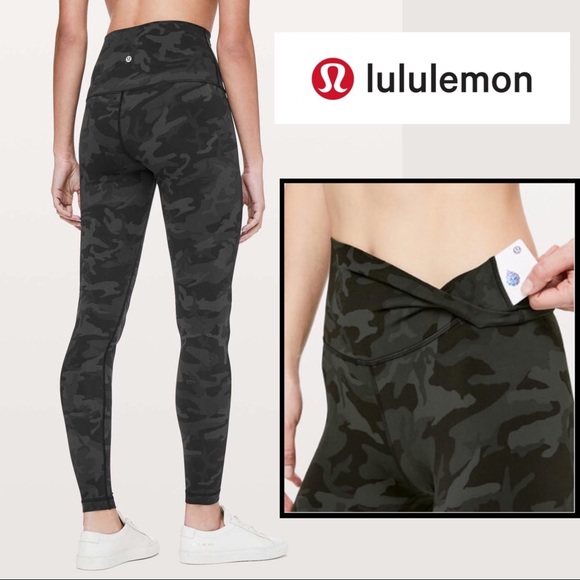 lululemon athletica Pants - Lululemon Leg Camo Green High Waisted Leggings HiR